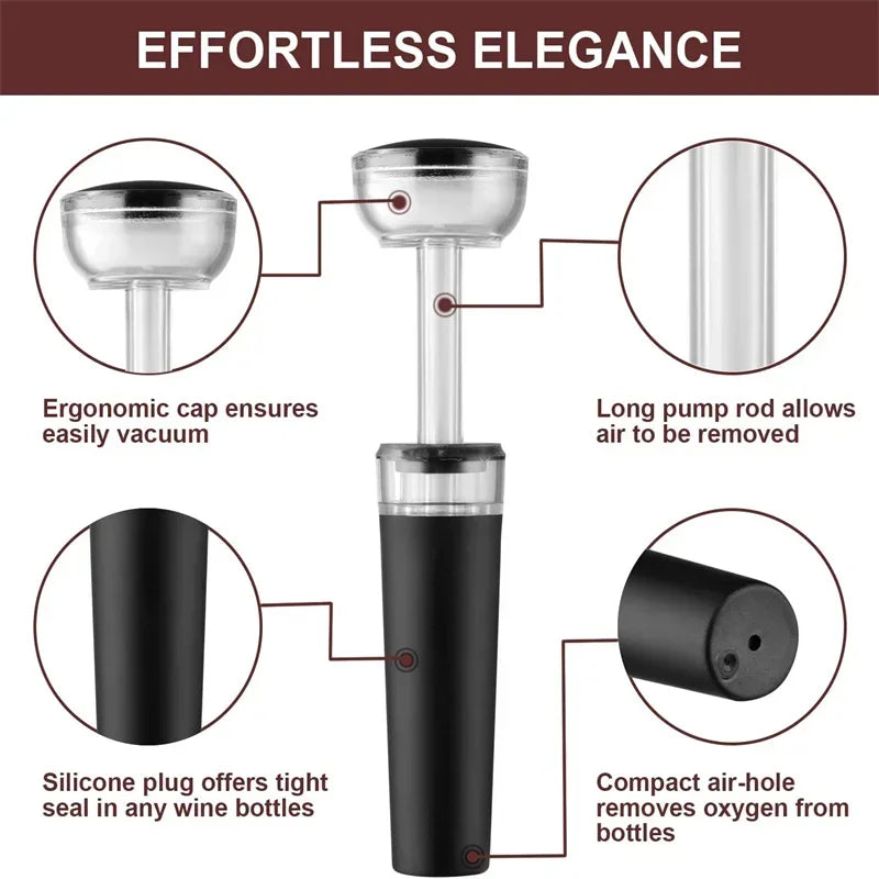 Wine Aerator with Vacuum Stopper And Pourer