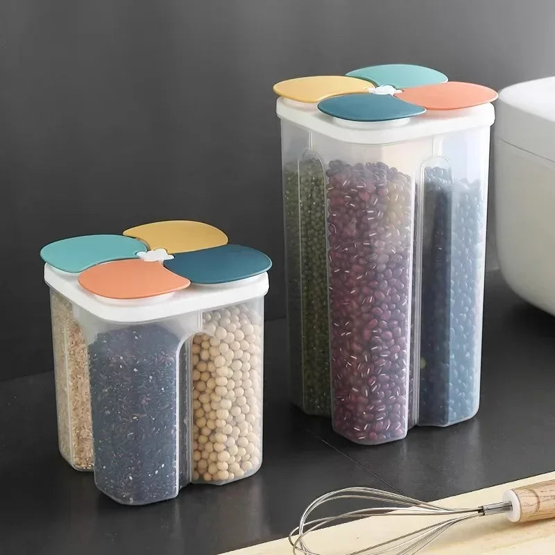 4 Grids Sealed Plastic Storage Container