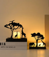 Metal Black Luminous Decoration Candle Holder