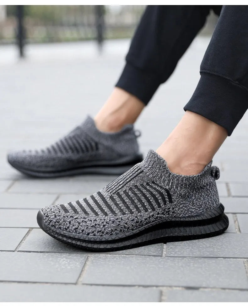 Men's Breathable Slip On Walking Sneakers.