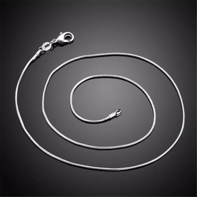 Men Or Women's 1MM 925 Sterling Silver Snake Chain