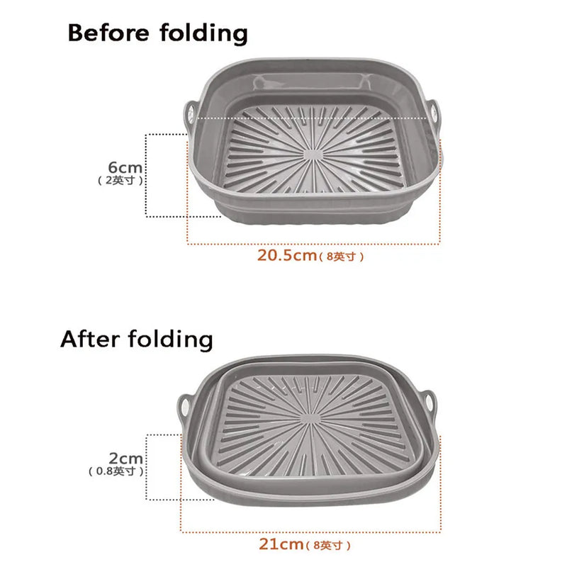 Silicone Foldable Air Fryer Basket.