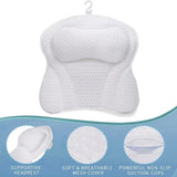 Bath Pillow for Neck & Back Support with Strong Suction Cups
