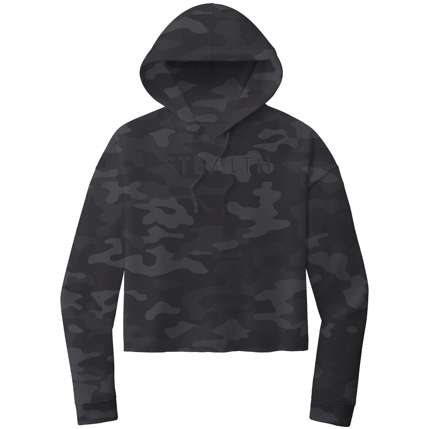 STEALTH ITC Womens Lightweight Crop Hooded Sweatshirt