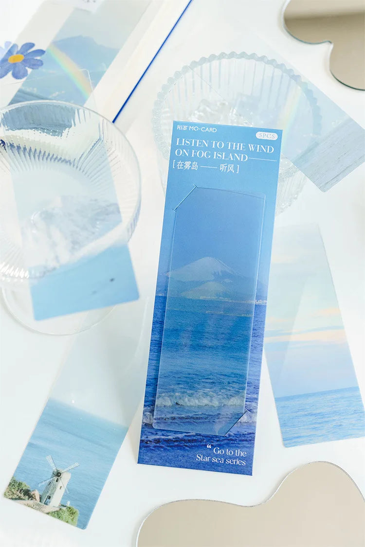 5pcs Star Ocean Translucent Bookmark