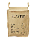 Folding Jute Organizer Storage Basket With Lids
