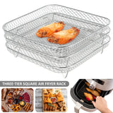 3-layer Stainless Steel Stackable Air Fryer Rack