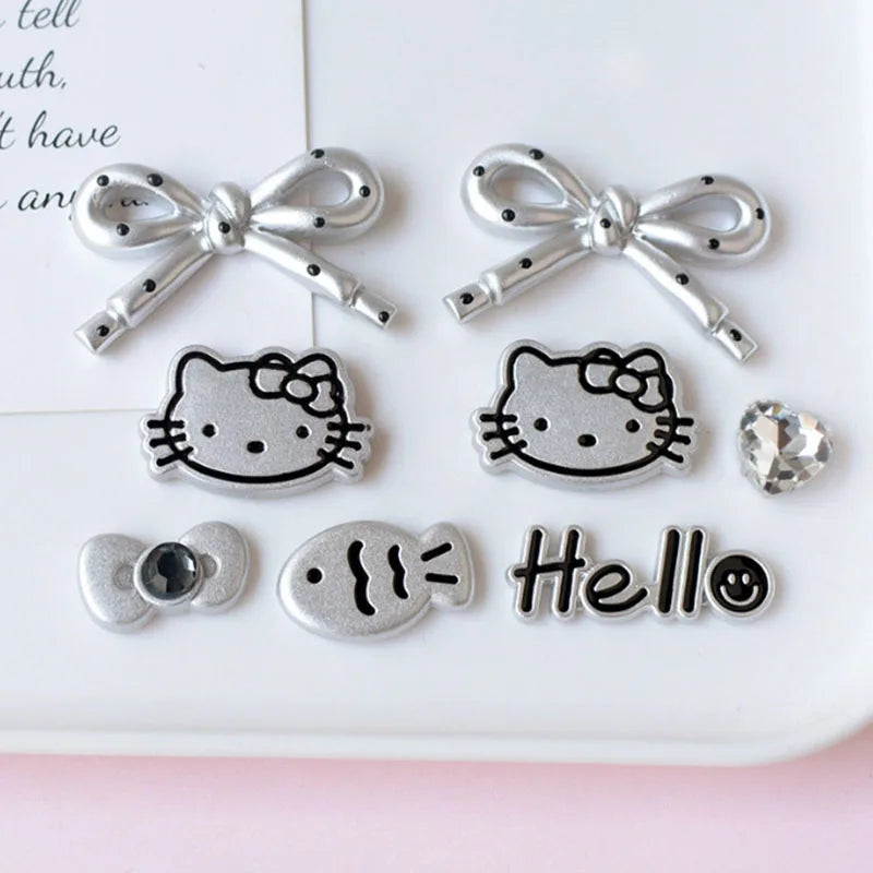 Silver Hello Kitty Charms Shoe Accessories