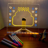 Acrylic Dry Erasable Lighted Board with Colors & Stand