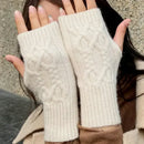 Women Or Men's Half Finger Soft Warm Wool Gloves