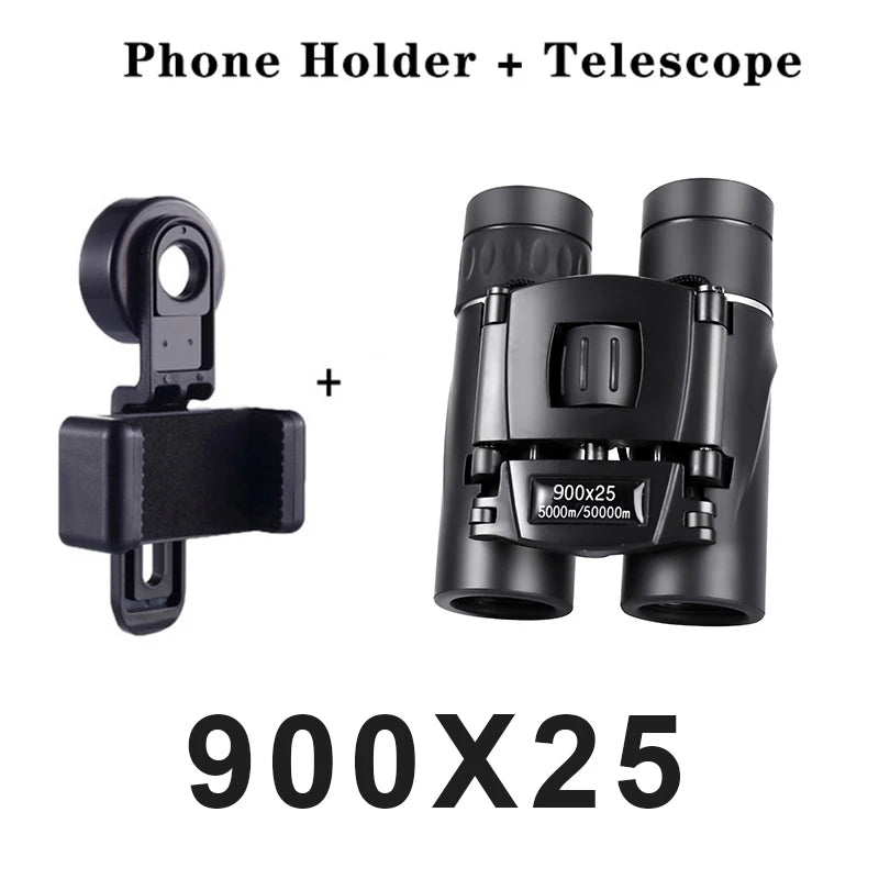 900x25 High Power Mini HD Low Light Level BAK4 Binoculars With Long Range 50000M