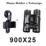 900x25 High Power Mini HD Low Light Level BAK4 Binoculars With Long Range 50000M