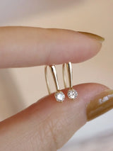 Women's S925 silver-plated Or 14K gold-plated small ears