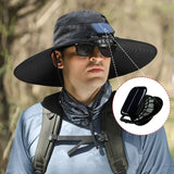Camouflage Outdoor Sun Protective Hat with Solar Powered Fans
