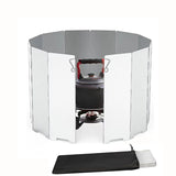 Foldable Aluminum Outdoor Cooking Wind Screen with Storage Bag for Camping