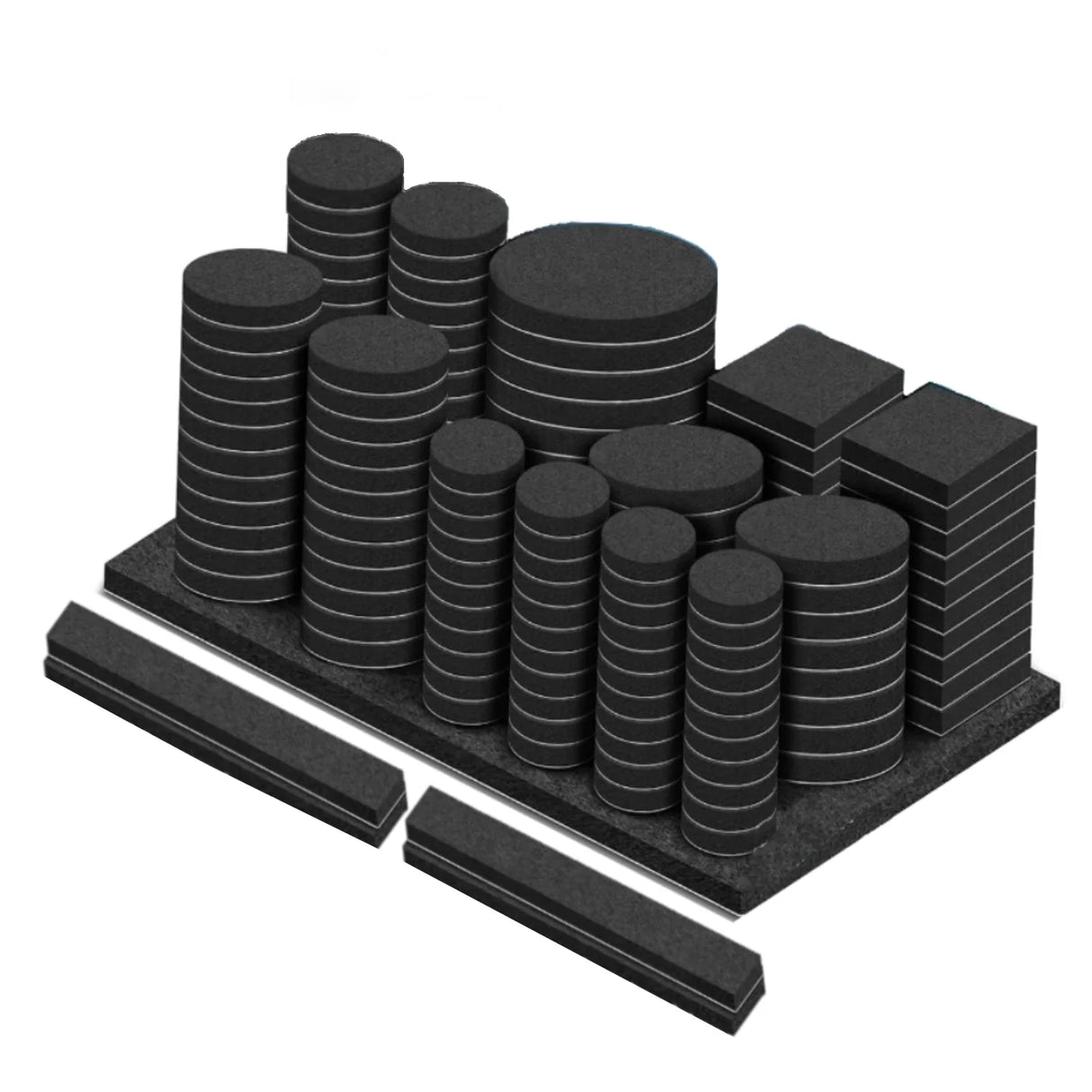 131PCS Round/Square Adhesive Felt Furniture Leg Pads