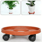 Heavy-Duty Indoor Or Outdoor Flower Pot Tray With Movable Universal Wheels