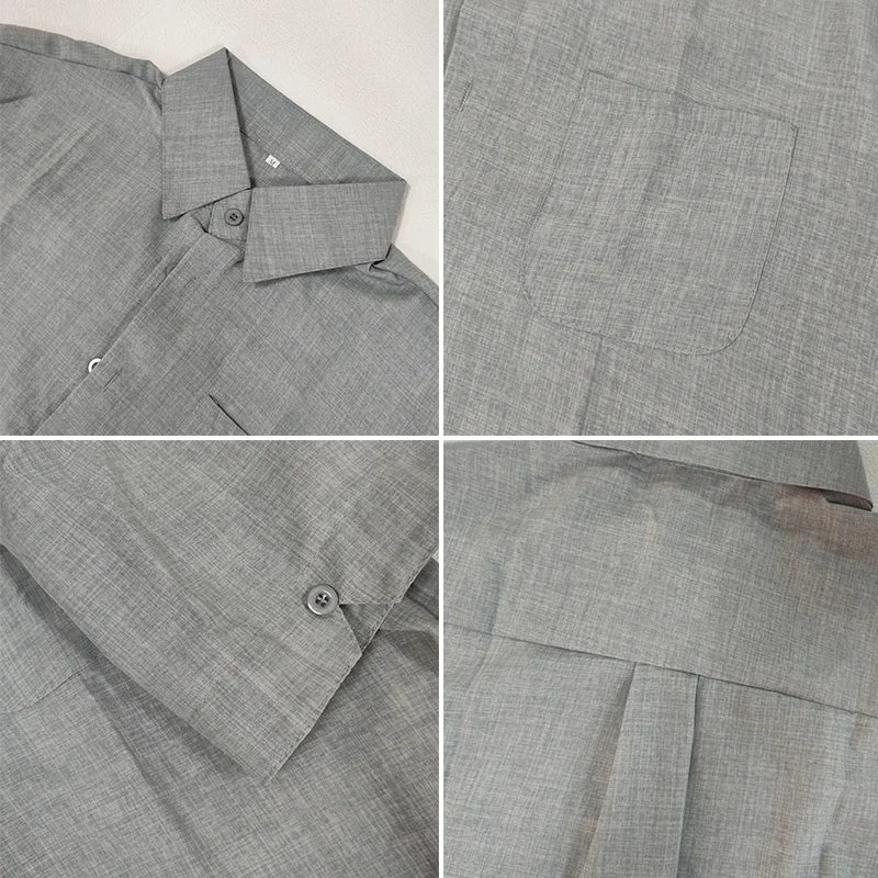 Men's Casual Short Sleeved Cotton Linen Shirts