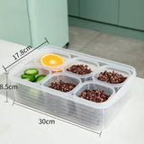 6 Grids Refrigerator Food Storage Box with Lids