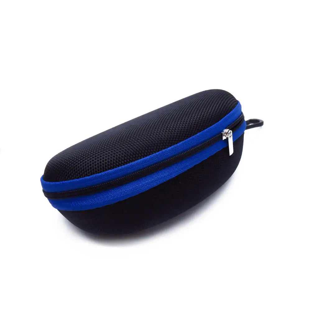 KLASSNUM Hard Eyeglass Protector Case With Zipper And Carabiner Hook