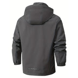 Men's Spring/Autumn Waterproof Jacket With Detachable Hood Sizes M-5XL