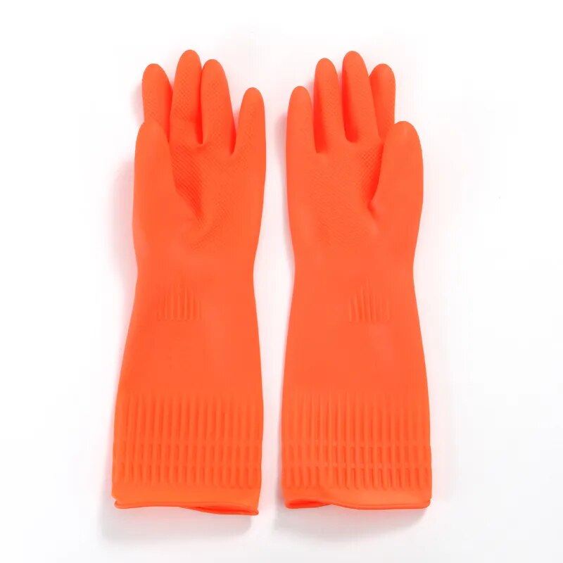 Latex Thickened And Lengthened Household Washing Gloves.