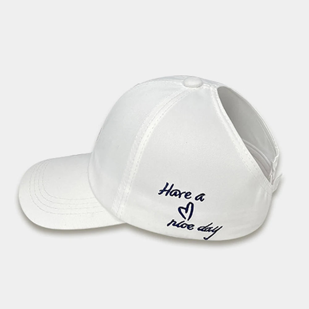 Sporty Ponytail Cap With Snapback