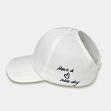 Sporty Ponytail Cap With Snapback