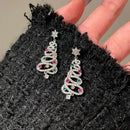 Women's Fashion Zircon Christmas Earrings.