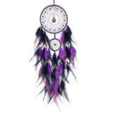 Hand-woven Dreamcatcher With Artificial Feathers And Crystals