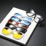 Men Or Women's  5 PCS Clip On Magnetic Polarized UV400-Sunglasses