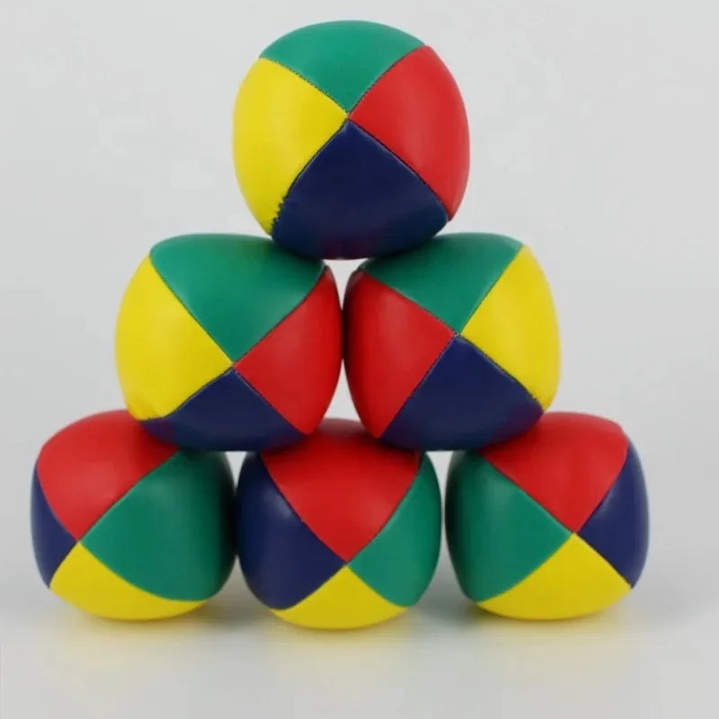 PVC 3 Or 6 Leather Juggling balls filled With Sandbag