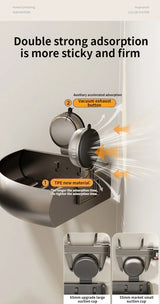 Wall-Mounted Triangle Suction Cup Bathroom Organizer