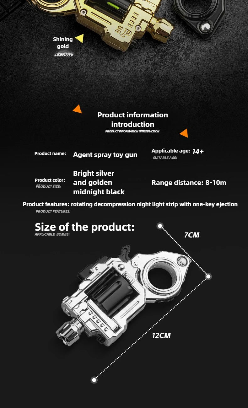 Metal Fidget Spinner Revolver For Stress Relief