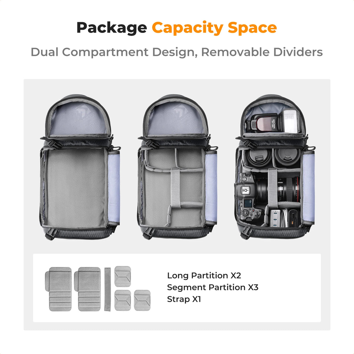 K&F Concept Waterproof 10L DSLR/SLR Sling Camera Backpack
