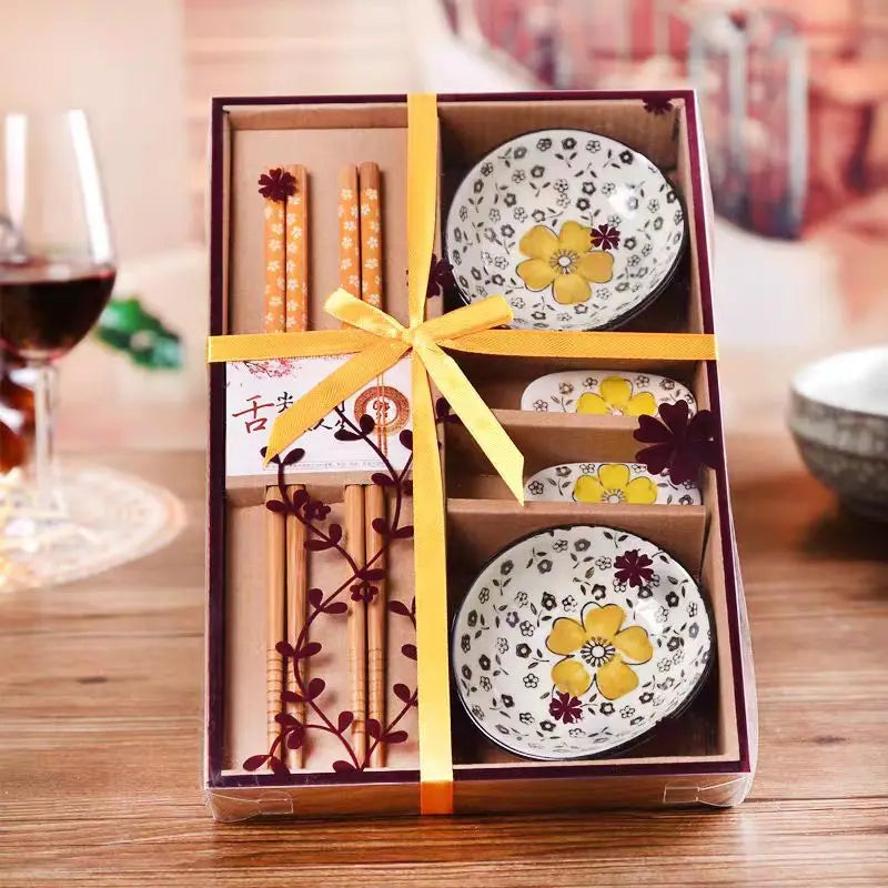 Ceramic Sushi Dish With Chopsticks And Holder