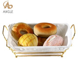 Golden Metal Wire Bread/Fruit Baske