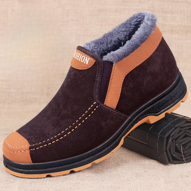 Men's Comfortable and Warm Walking Boots With Plush Insoles