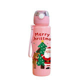 3D Printed 700ml Christmas Water Bottle With Plastic Water Cup