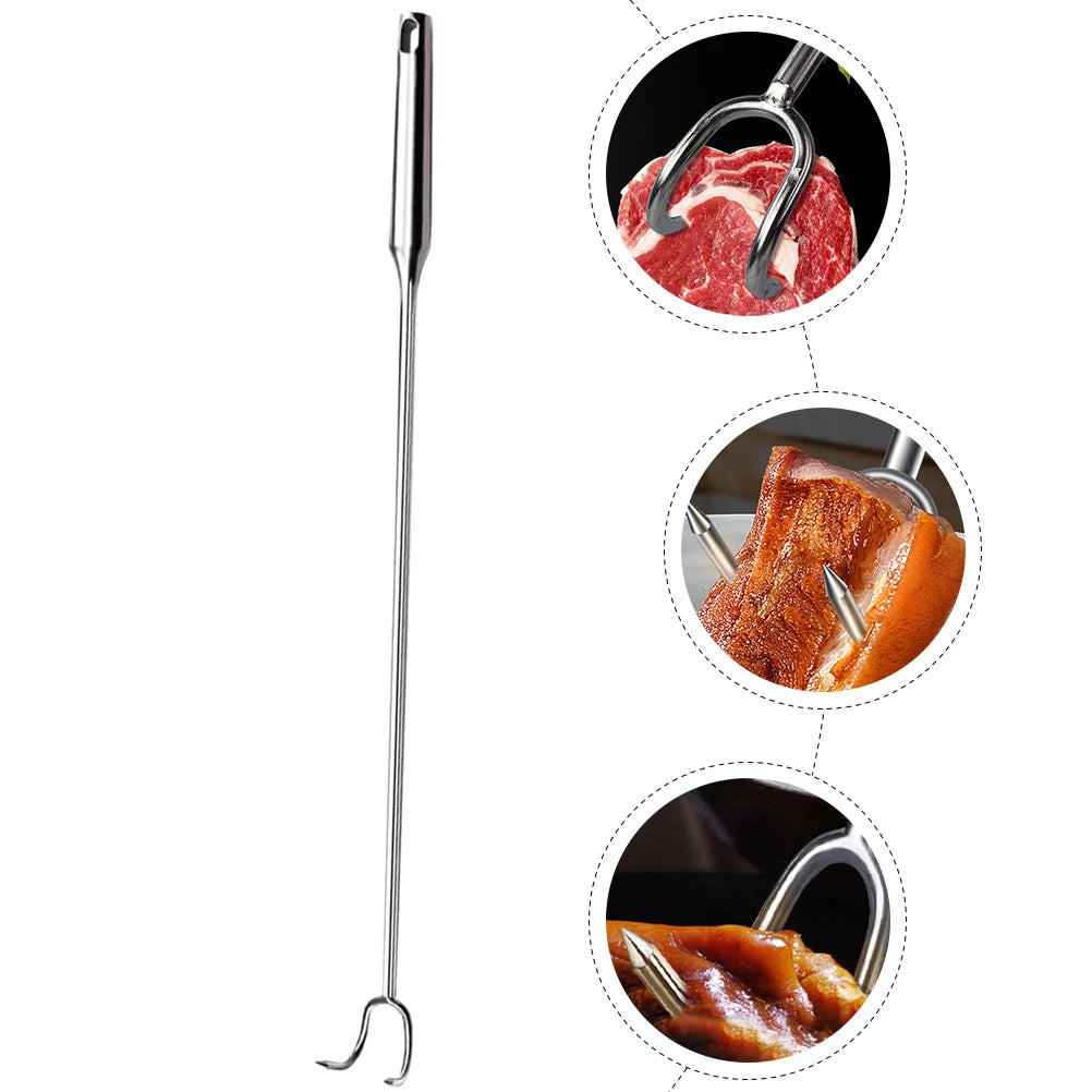 Stainless Steel Barbeque Hook For Grilling/Flipping Meat