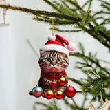 Cute Cat 2023 Christmas Ornaments.