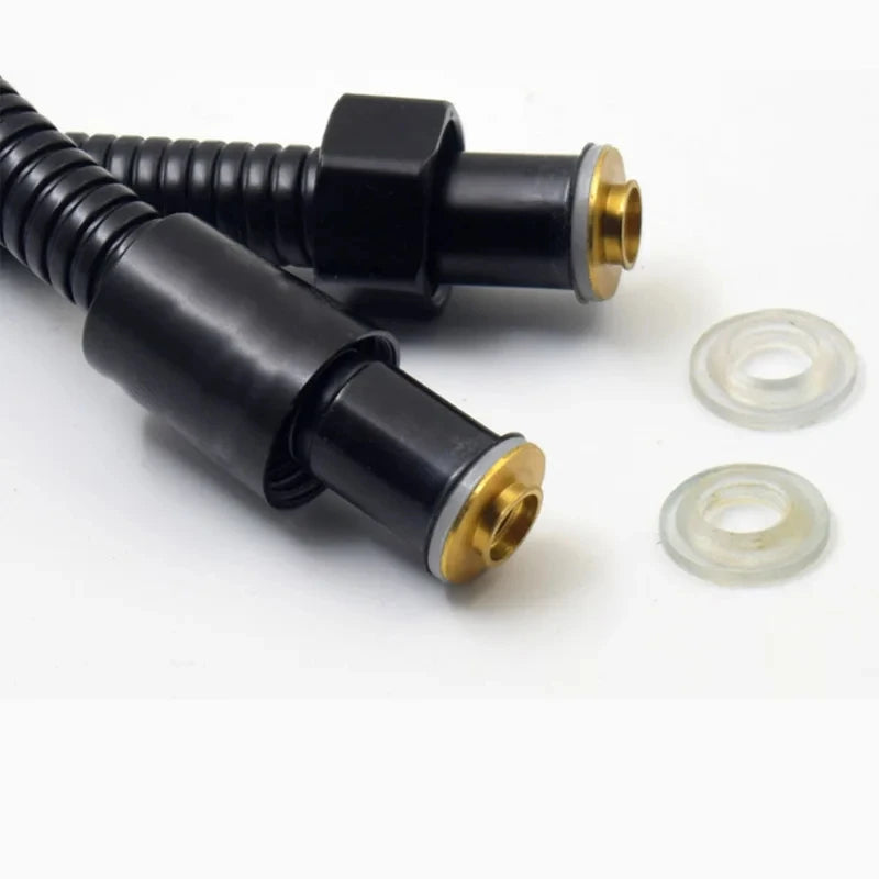 Black/Chrome Stainless Steel Flexible Shower Hose