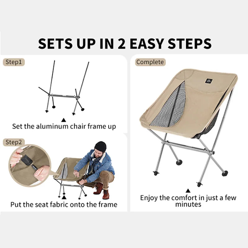 Naturehike Ultralight Folding Aluminum Mesh Camping Chair