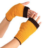 Women's Half Finger Acrylic Knitted Mittens