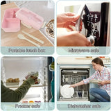 1pc Insulated Microwavable Sealed Lunch Box With Compartments