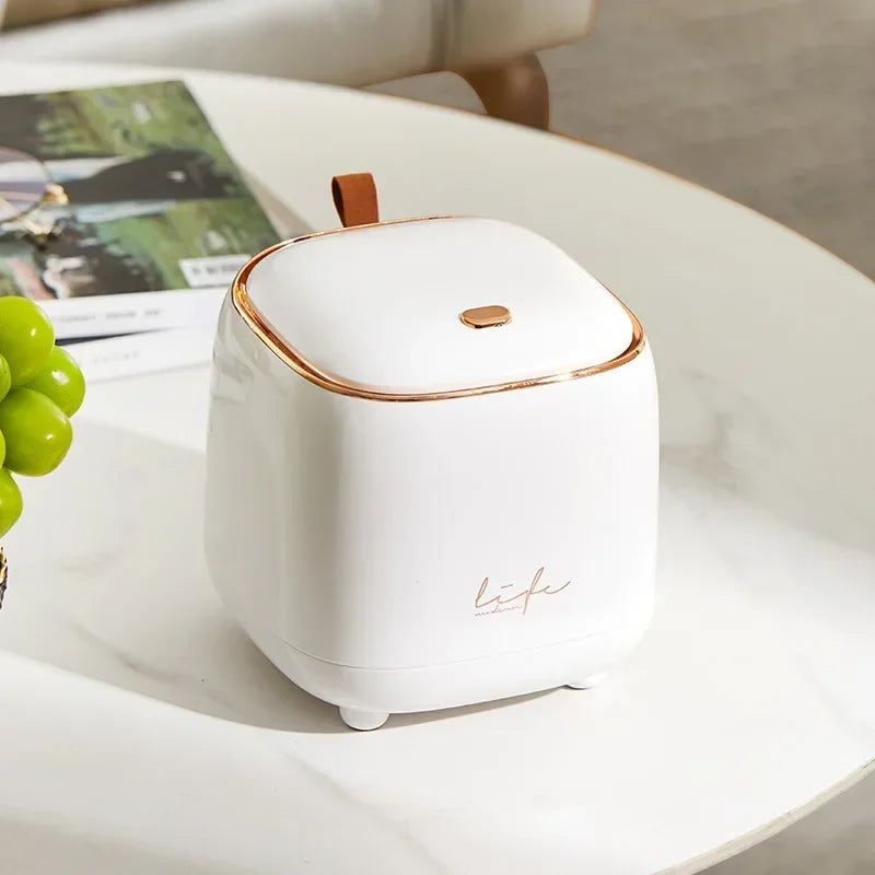 Mini Desktop Trash/Storage Bucket With Press Opener