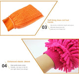 5PCS Double-sided Microfiber Washable Cleaning Mitt