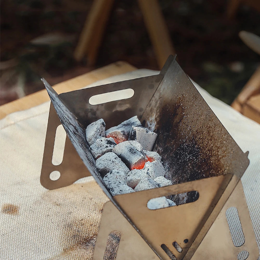 Tomshoo Portable Folding Stainless Steel Backpacking Barbeque