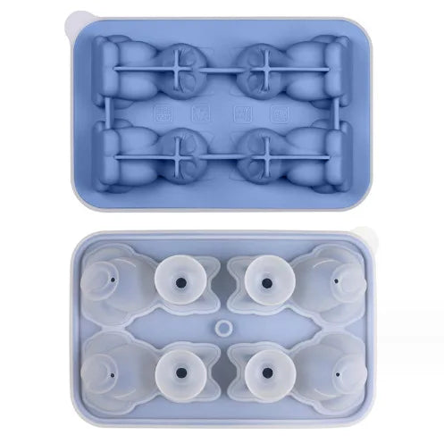 Silicone 3D Cute Cat Ice Cube Molds Makes 4