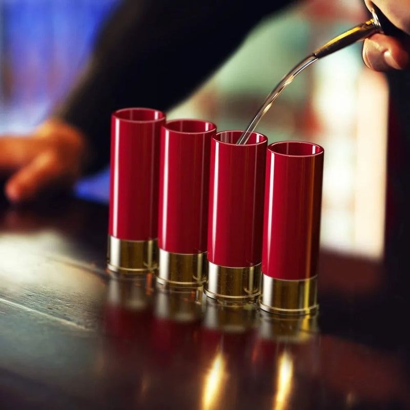 4Pcs/Set 12 Gauge Shell Shotgun Shot Glasses.